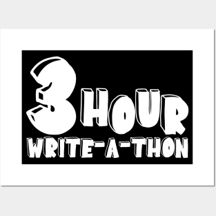 3 Hour Write-a-thon Posters and Art